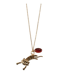 Ferragamo Womens Tiger Pendant Necklace