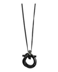 Ferragamo Womens Gancini Crystal-Embellished Pendant Necklace
