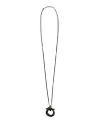 Ferragamo Womens Gancini Crystal-Embellished Pendant Necklace