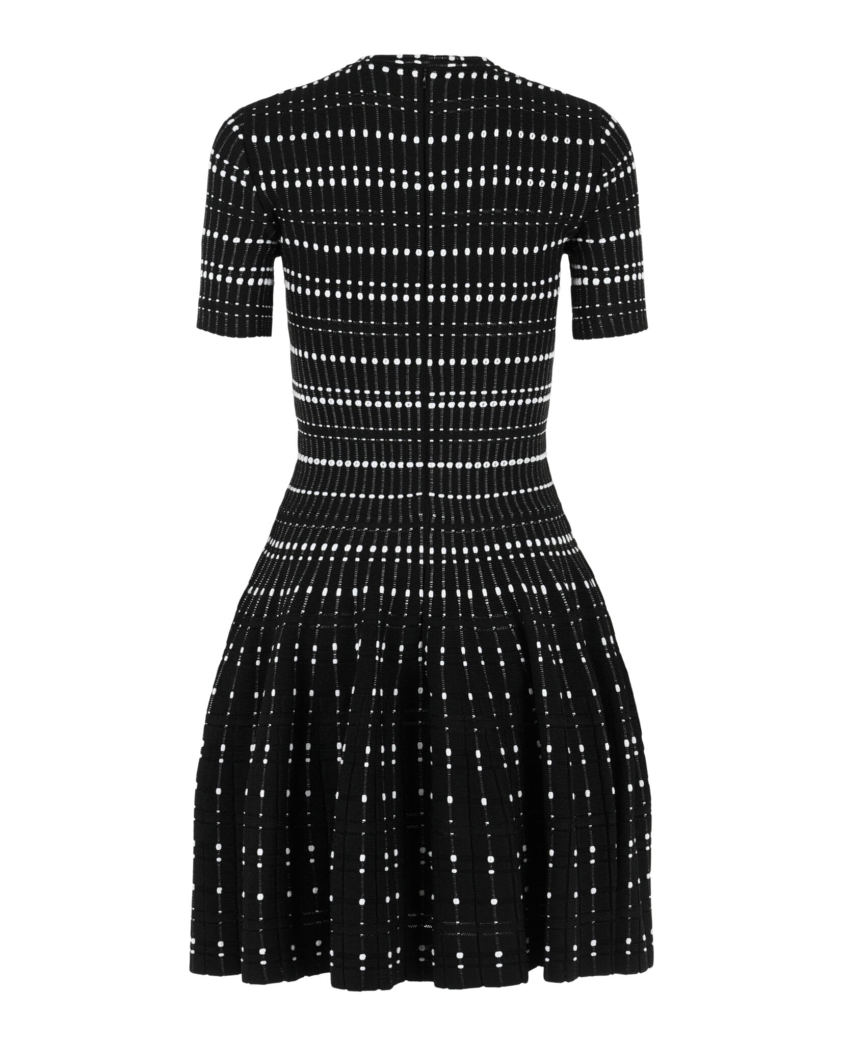 Alexander McQueen Womens Stitch Dot Fit and Flare Dress