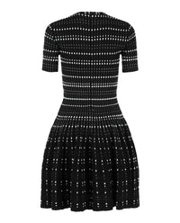 Alexander McQueen Womens Stitch Dot Fit and Flare Dress