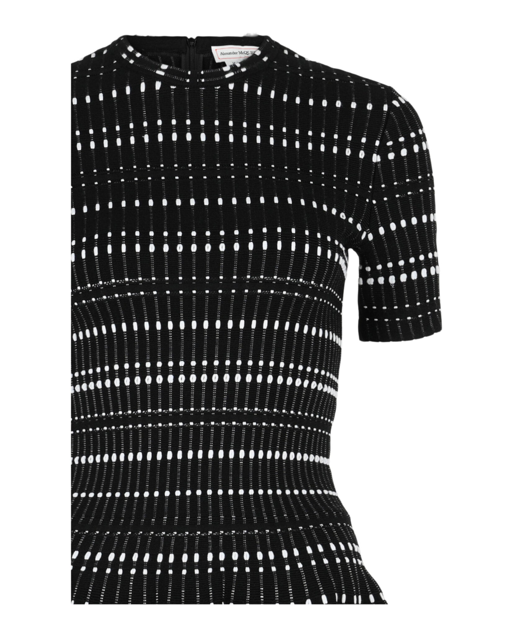 Alexander McQueen Womens Stitch Dot Fit and Flare Dress