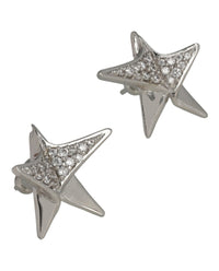 Ferragamo Womens Crystal Embellished Star Earrings