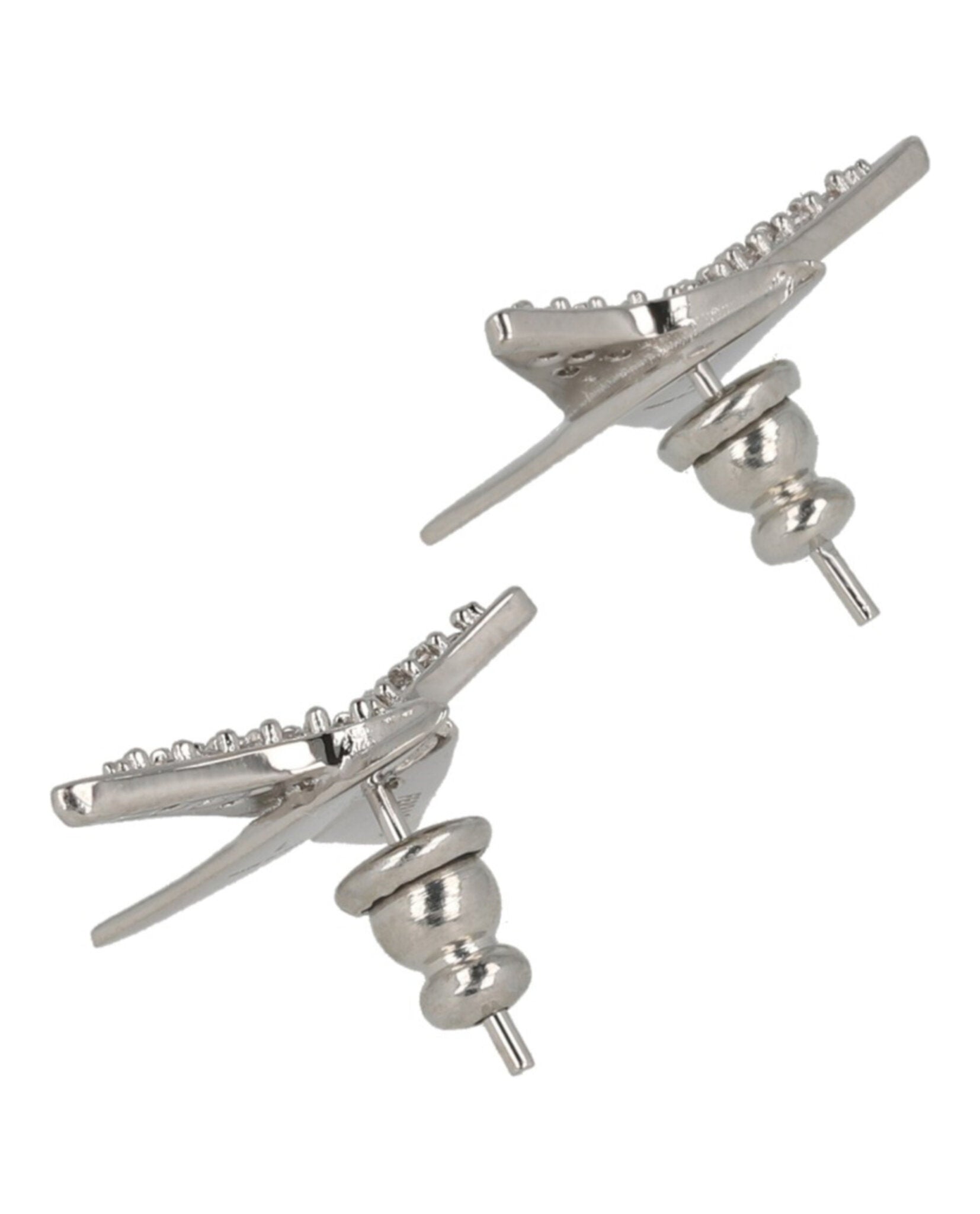 Ferragamo Womens Crystal Embellished Star Earrings