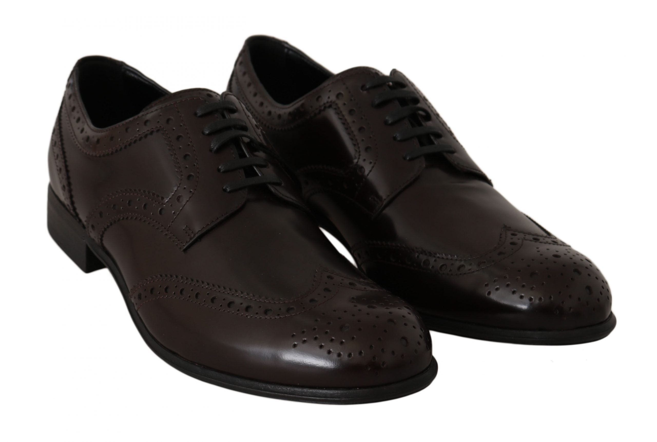 Dolce & Gabbana Dolce & Gabbana Brown Leather Broques Oxford Wingtip Women's Shoes