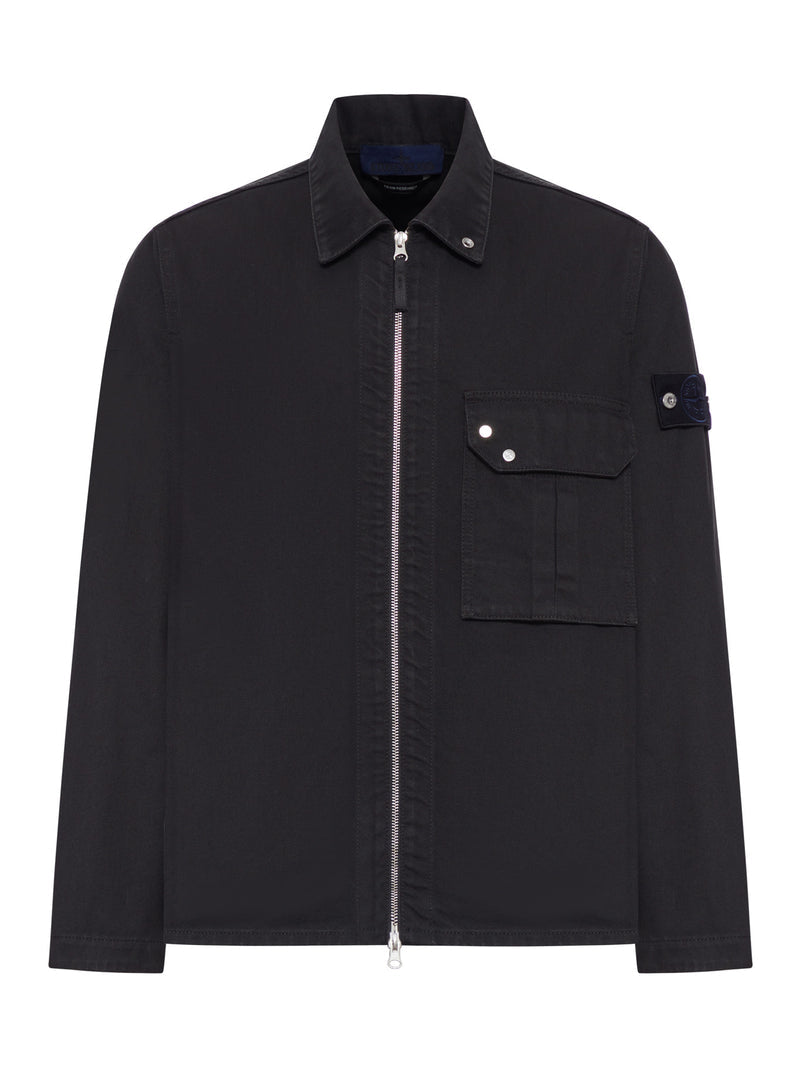 Stone Island Stone Island Men Cotton Overshirt With Stone Island Badge