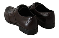 Dolce & Gabbana Dolce & Gabbana Brown Leather Broques Oxford Wingtip Women's Shoes
