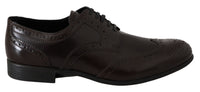 Dolce & Gabbana Dolce & Gabbana Brown Leather Broques Oxford Wingtip Women's Shoes