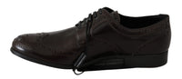 Dolce & Gabbana Dolce & Gabbana Brown Leather Broques Oxford Wingtip Women's Shoes