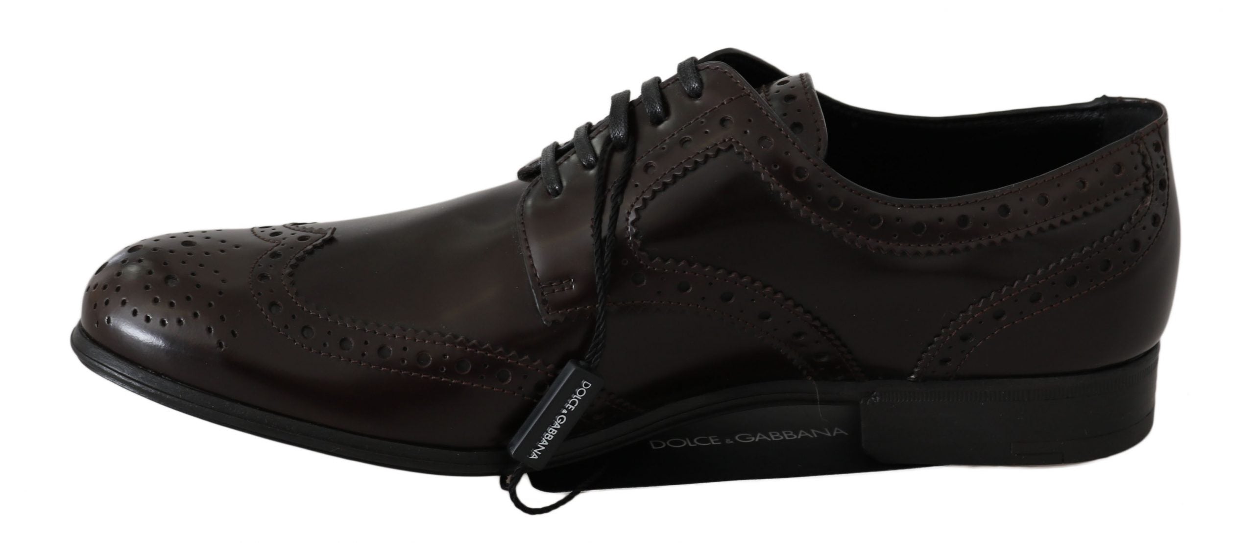 Dolce & Gabbana Dolce & Gabbana Brown Leather Broques Oxford Wingtip Women's Shoes