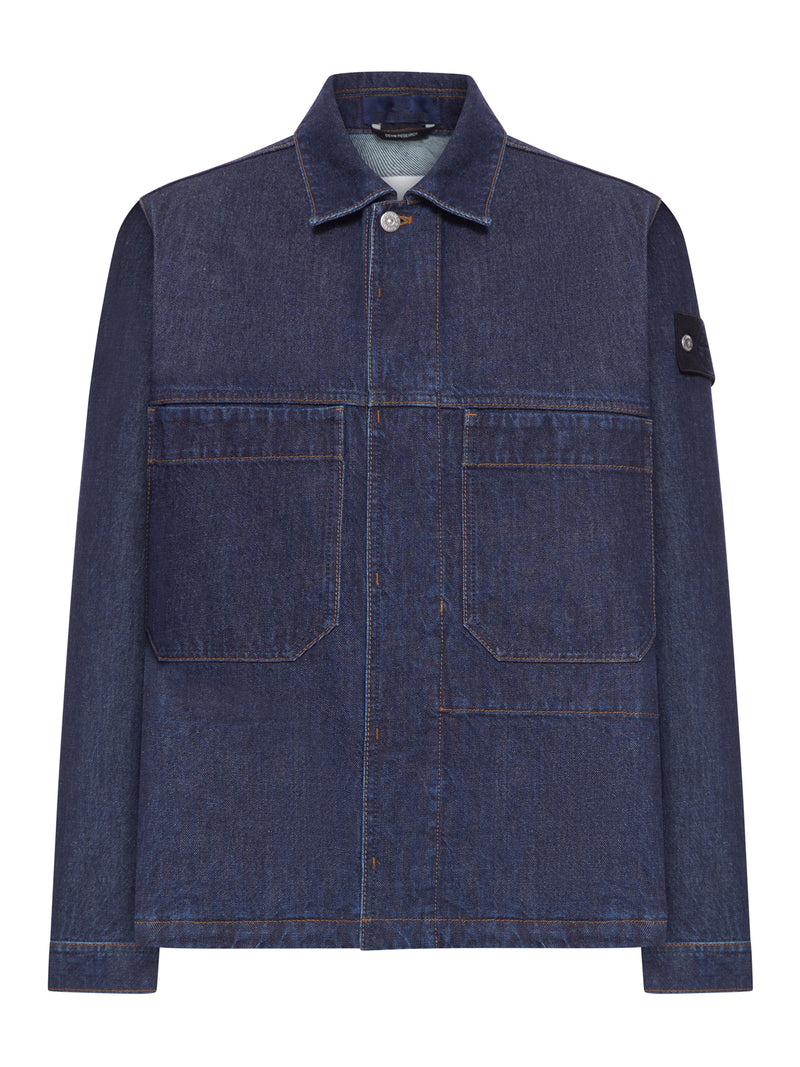 Stone Island Stone Island Men Denim Outwear With Patch Pockets