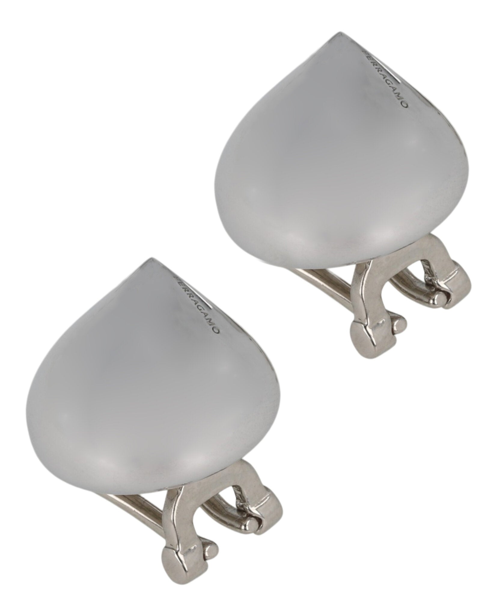 Ferragamo Womens Small Sculptural Clip on Earrings