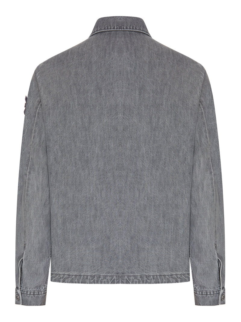 Stone Island Stone Island Men Grey Denim Overshirt