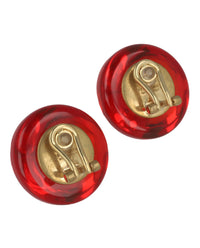 Ferragamo Womens Medium Sculptural Clip on Earrings