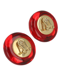 Ferragamo Womens Large Sculptural Clip on Earrings