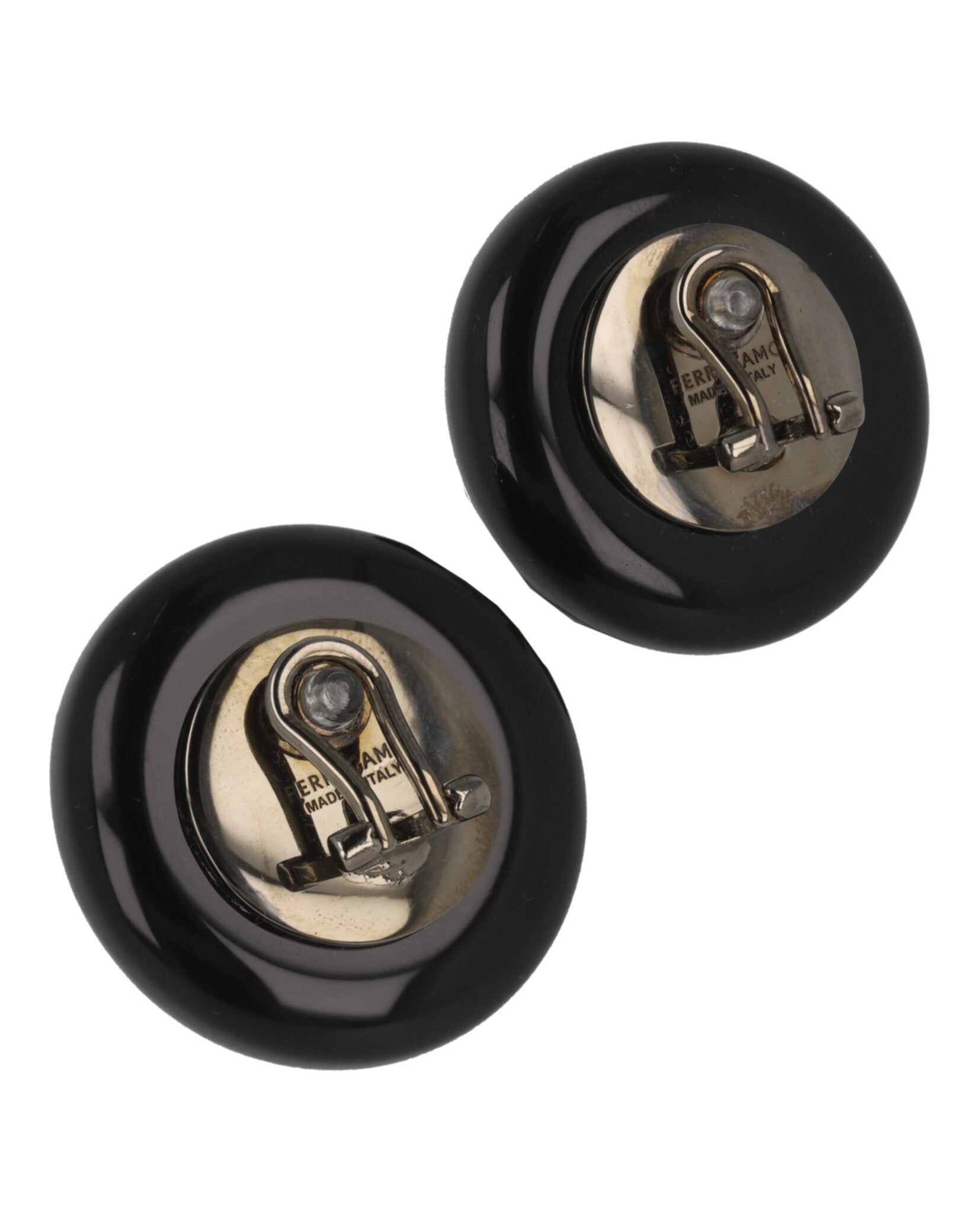 Ferragamo Womens Large Sculptural Clip on Earrings