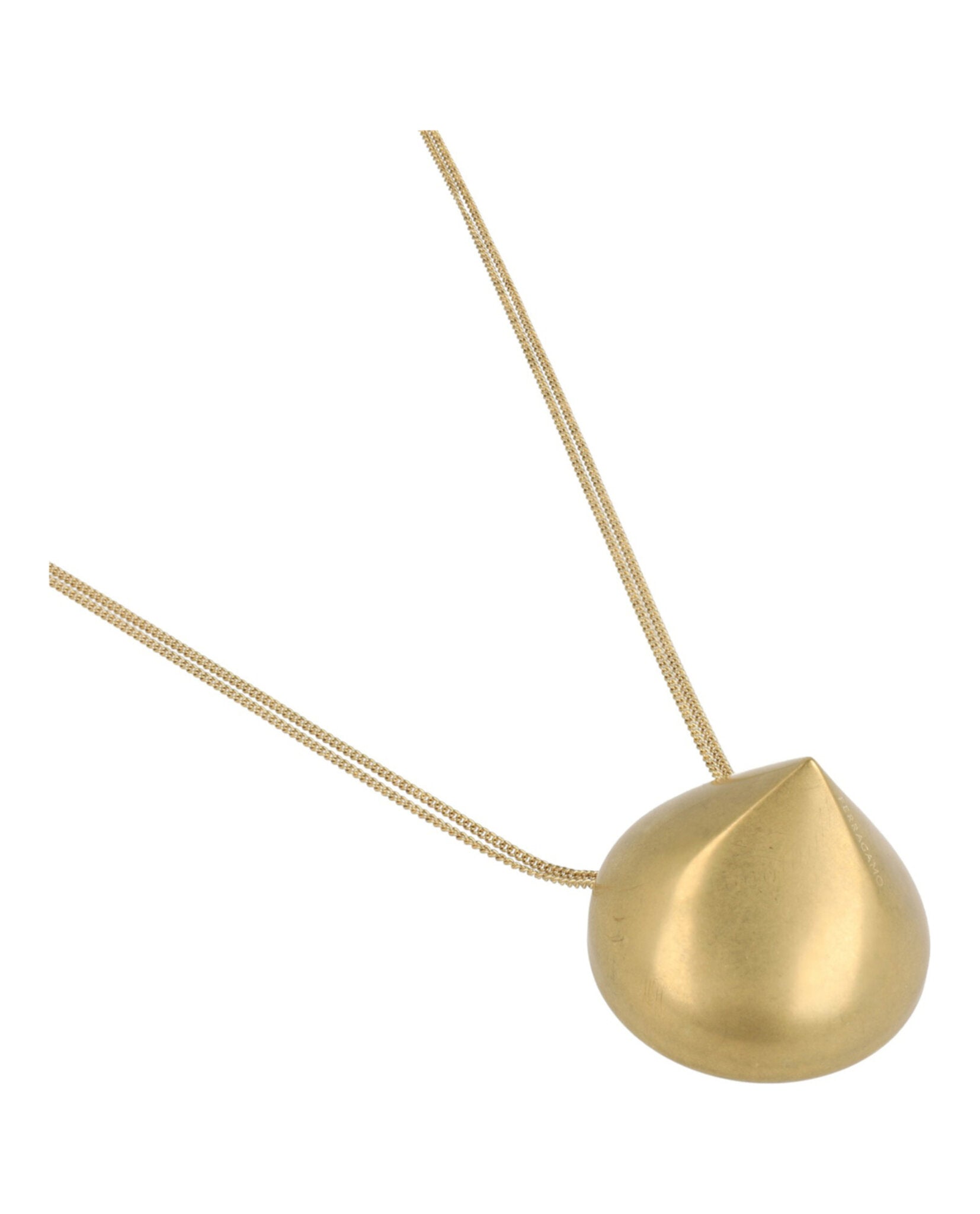 Ferragamo Womens Sculptural Pendant Necklace