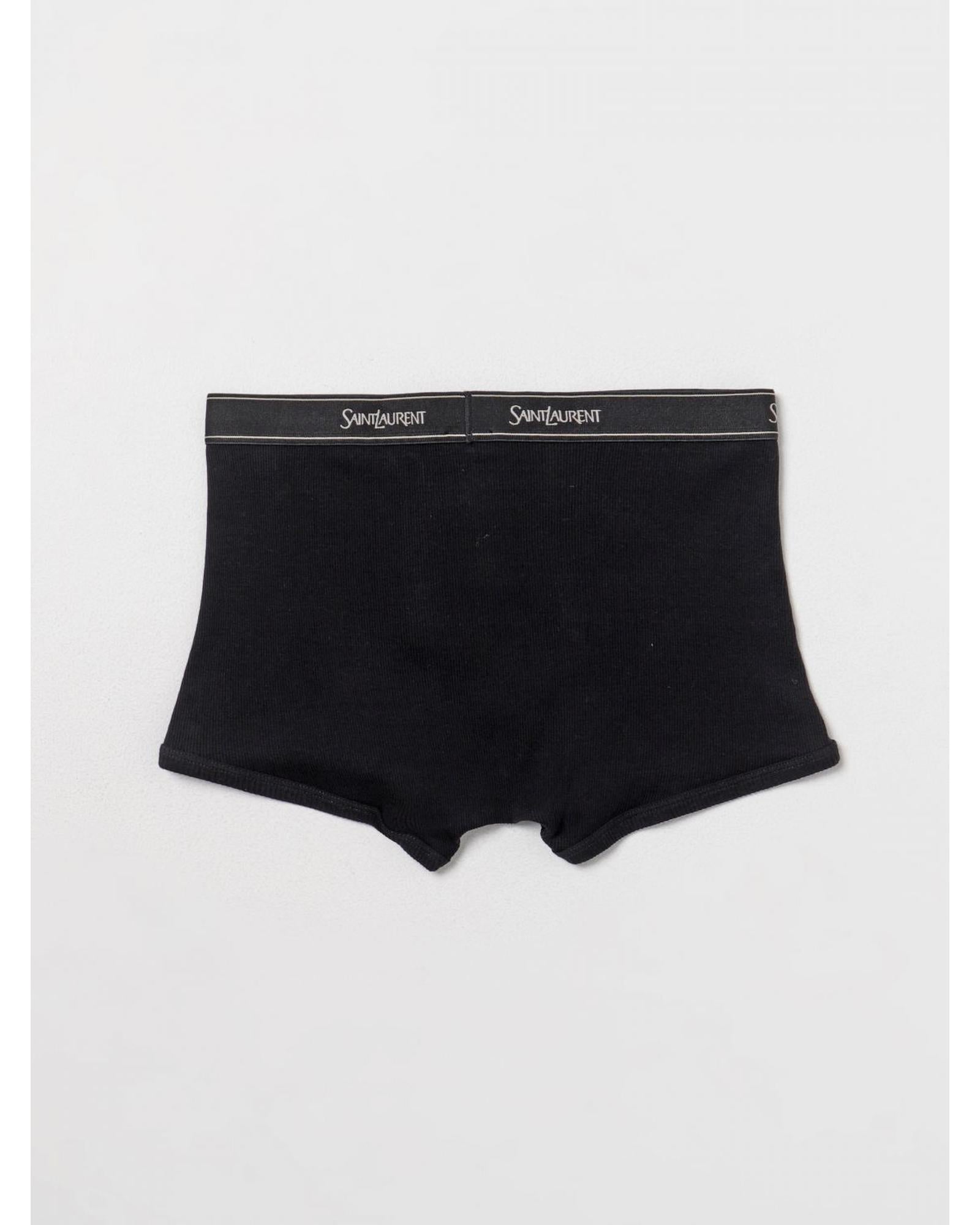 Saint Laurent Ribbed Boxer Briefs Men Black Underwear