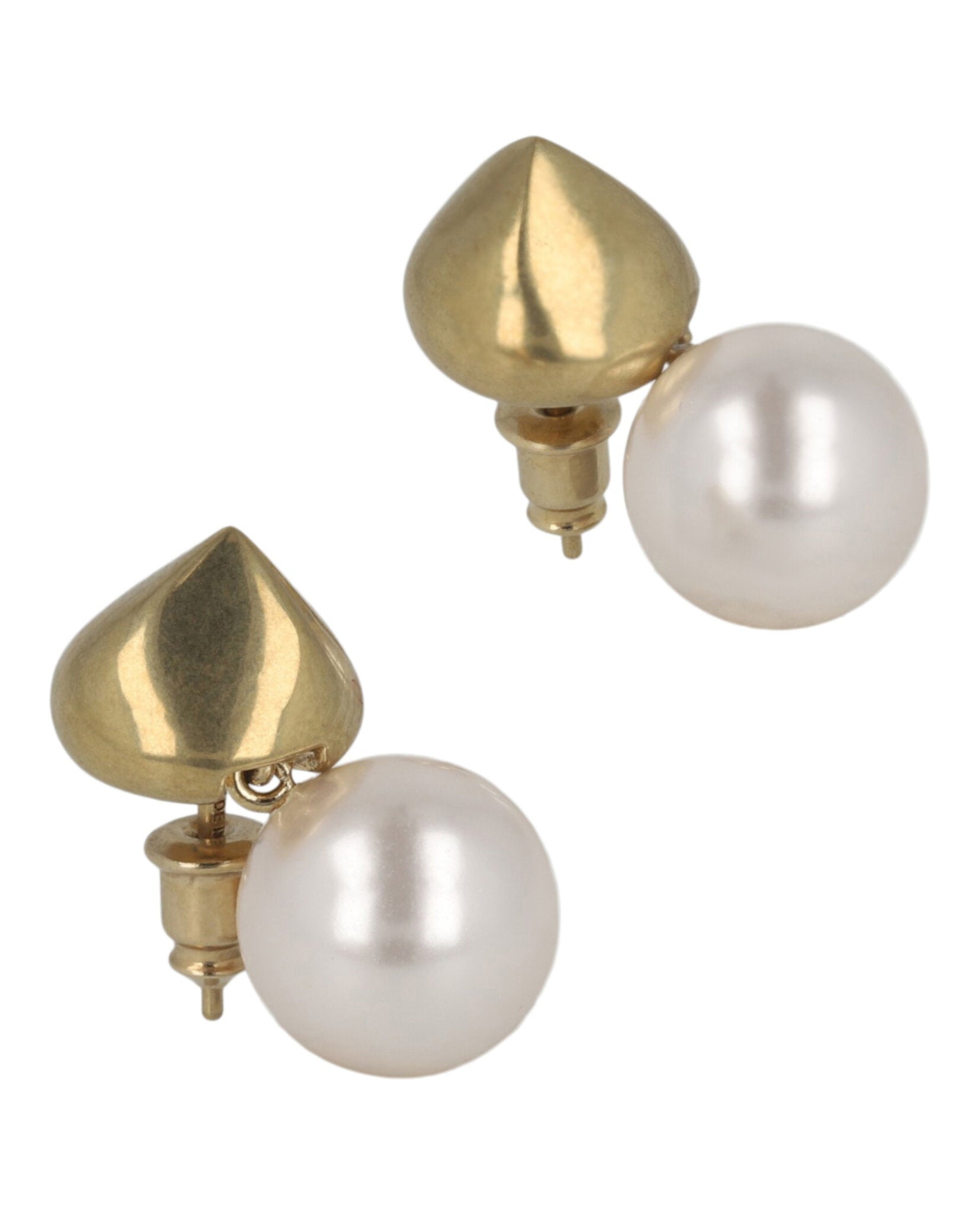 Ferragamo Womens Sculptural Faux Pearl Earrings