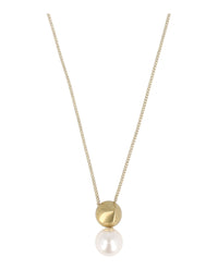 Ferragamo Womens Sculptural Pendant Faux Pearl Necklace