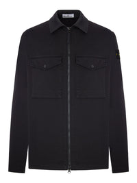 Stone Island Men Cotton Overshirt With Stone Island Badge