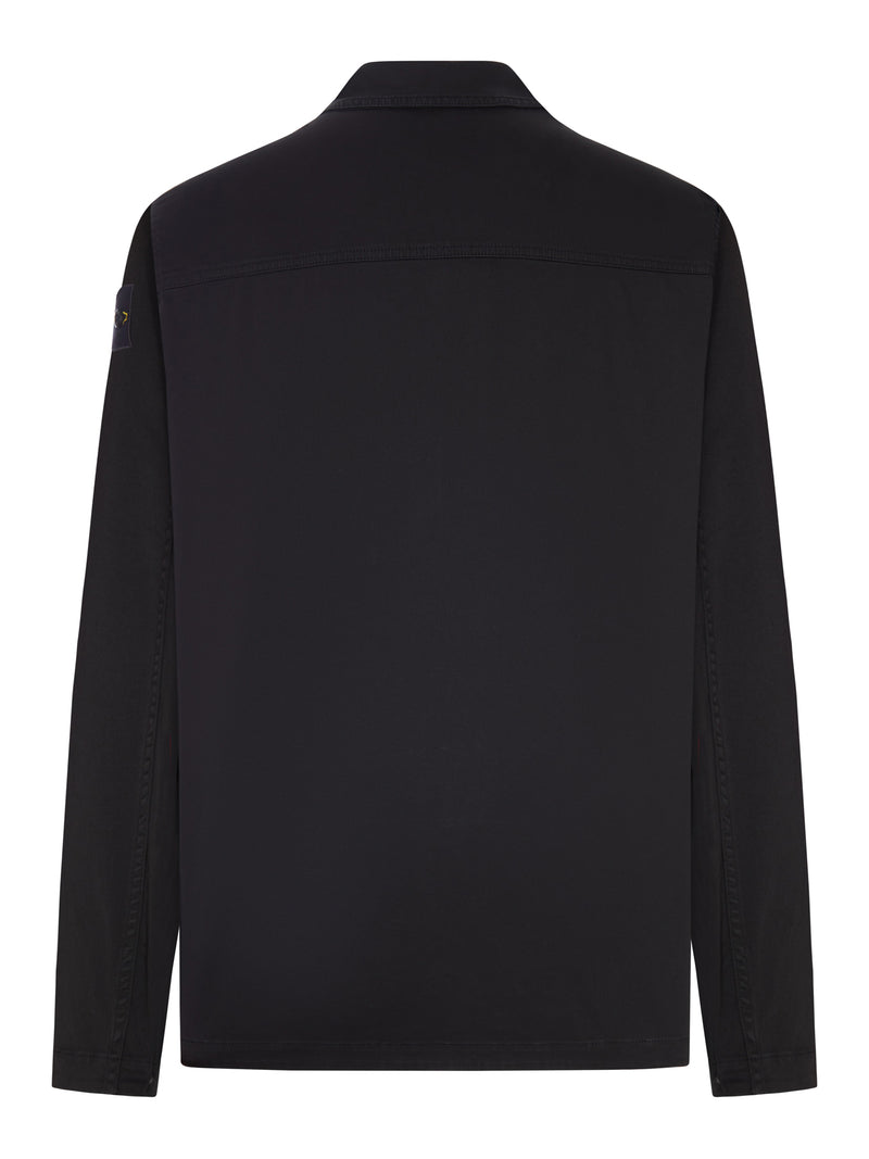 Stone Island Men Cotton Overshirt With Stone Island Badge