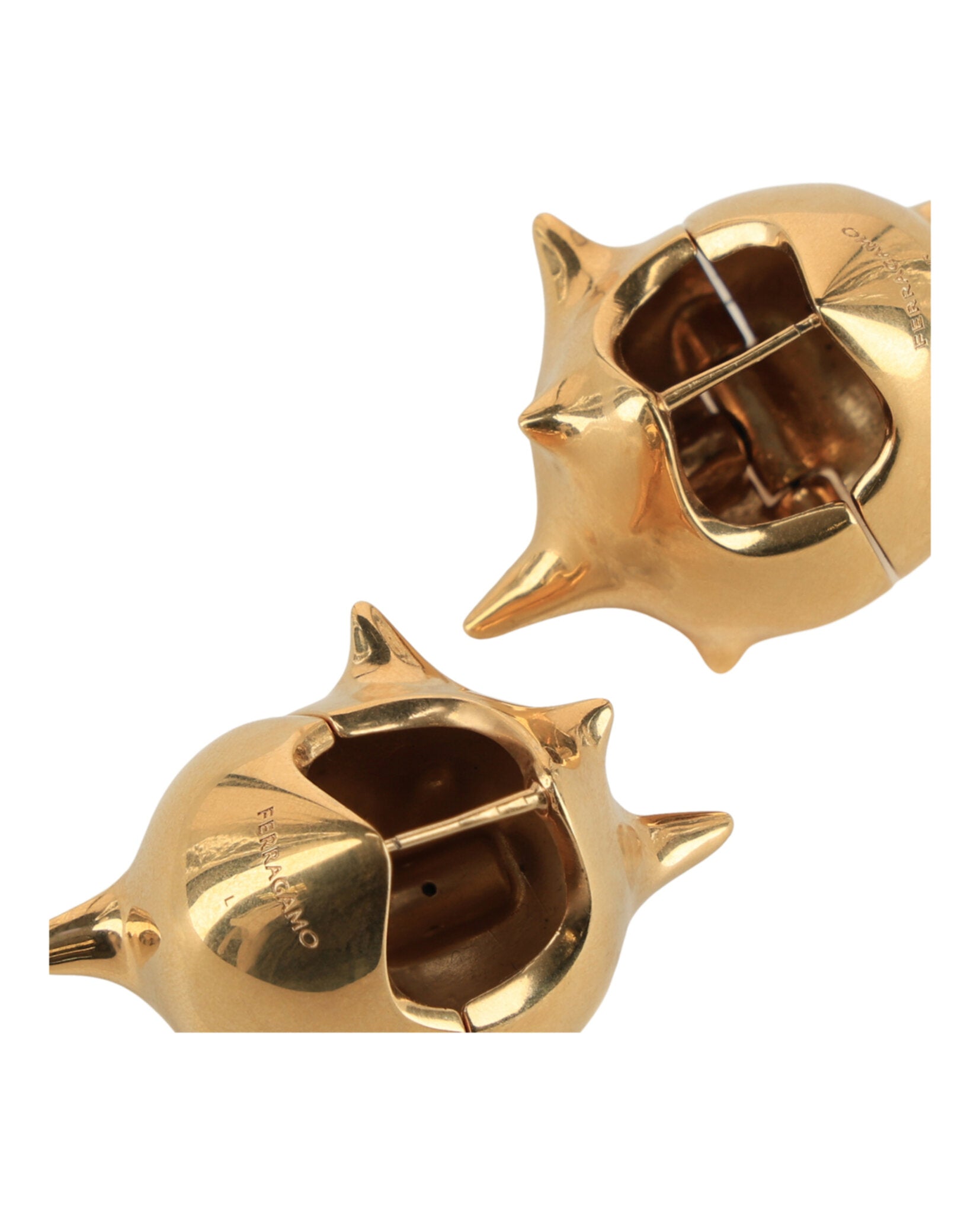 Ferragamo Womens Rock Huggie Earrings
