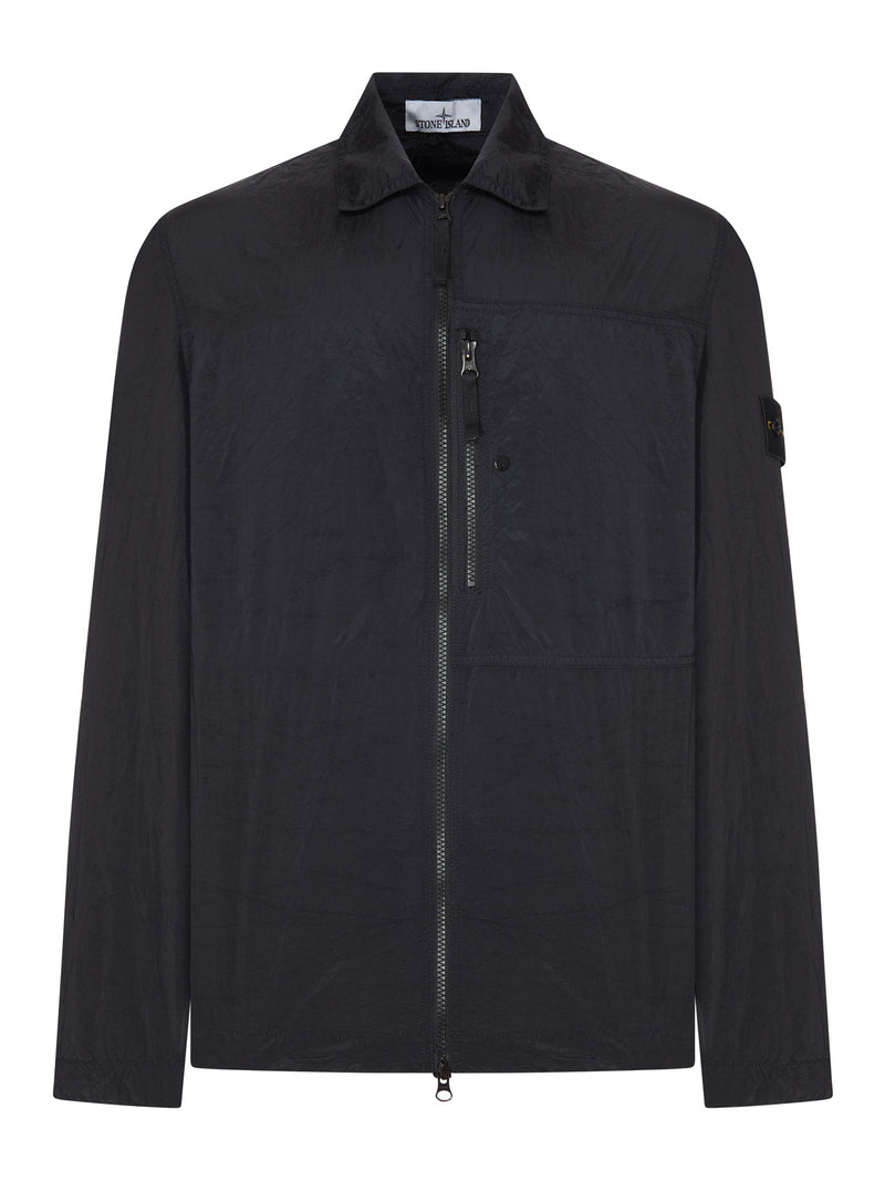 Stone Island Men Nylon Overshirt With Stone Island Badge