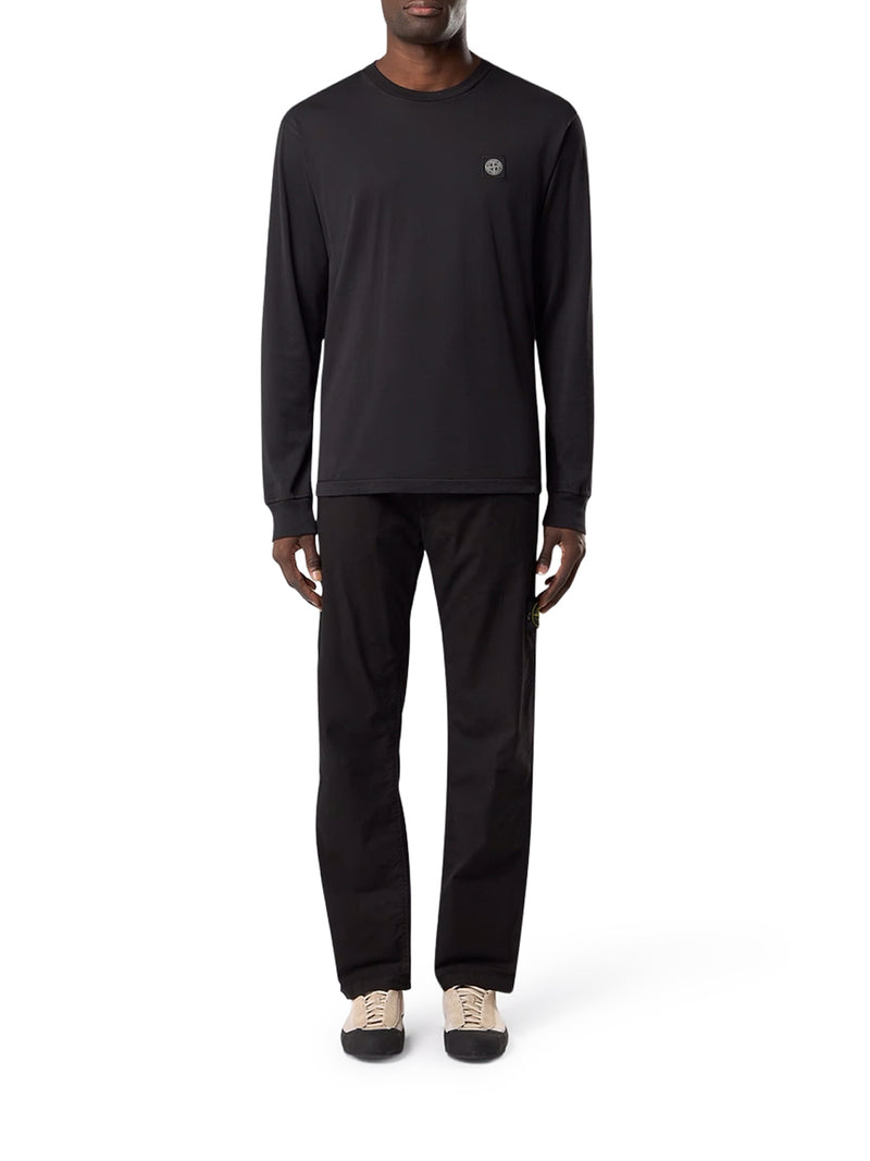 Stone Island Men Long Sleeve T-Shirt With Compass Patch
