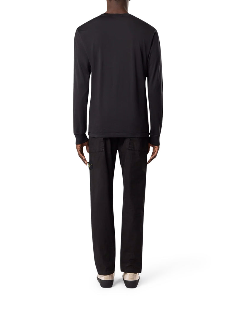 Stone Island Men Long Sleeve T-Shirt With Compass Patch