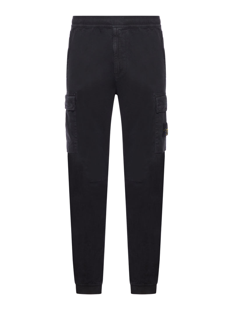 Stone Island Men Regular Fit Tapered Cargo Pants With Drawstring Waist
