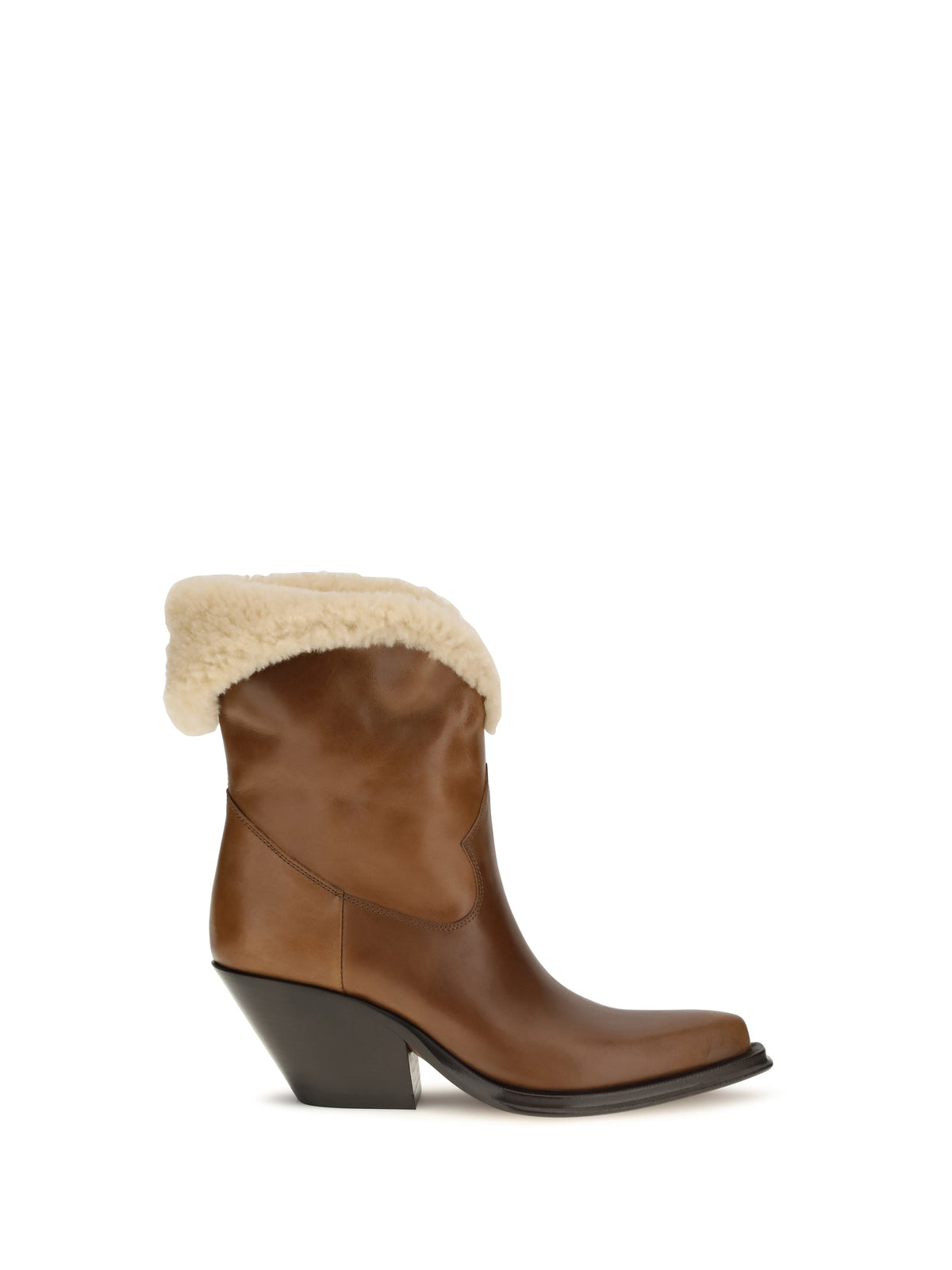 CHLOÉ Chloé Women Azelan Fur-Lined Ankle Boots
