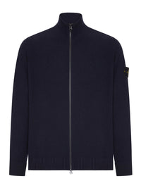 Stone Island Stone Island Men Full Zip Wool Sweater With High Neck