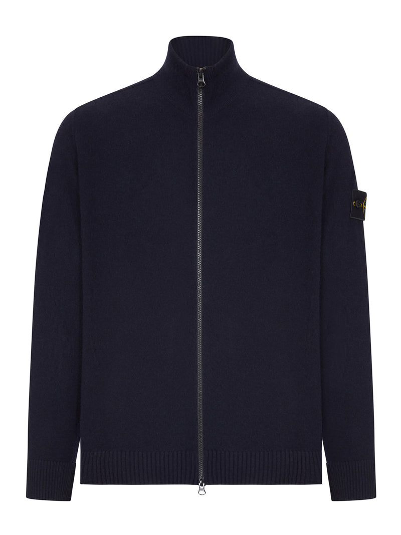 Stone Island Stone Island Men Full Zip Wool Sweater With High Neck