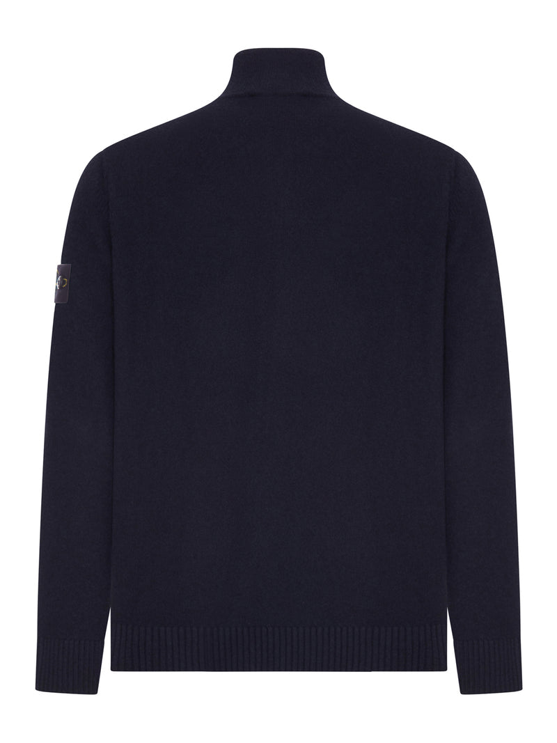 Stone Island Stone Island Men Full Zip Wool Sweater With High Neck