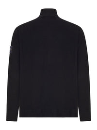 Stone Island Men Full Zip Wool Sweater With High Neck