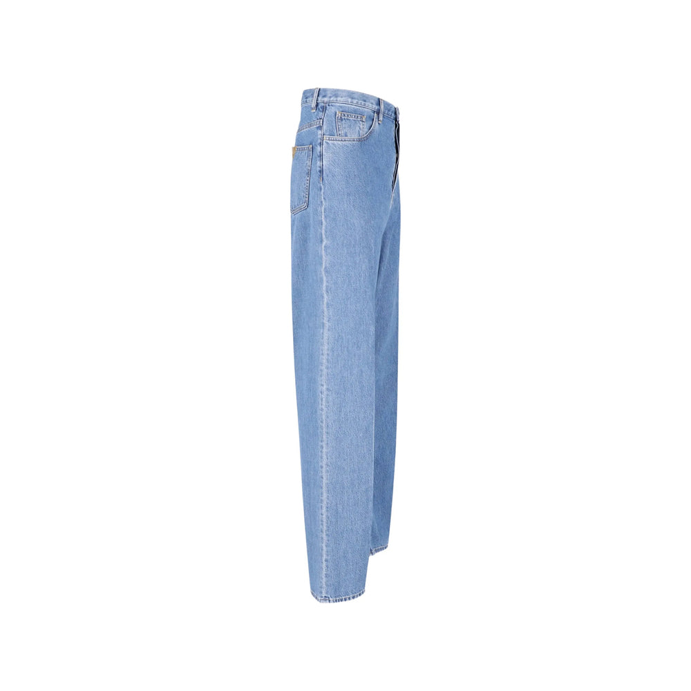 Valentino Blue Denim - Wide-Leg Jeans Men
