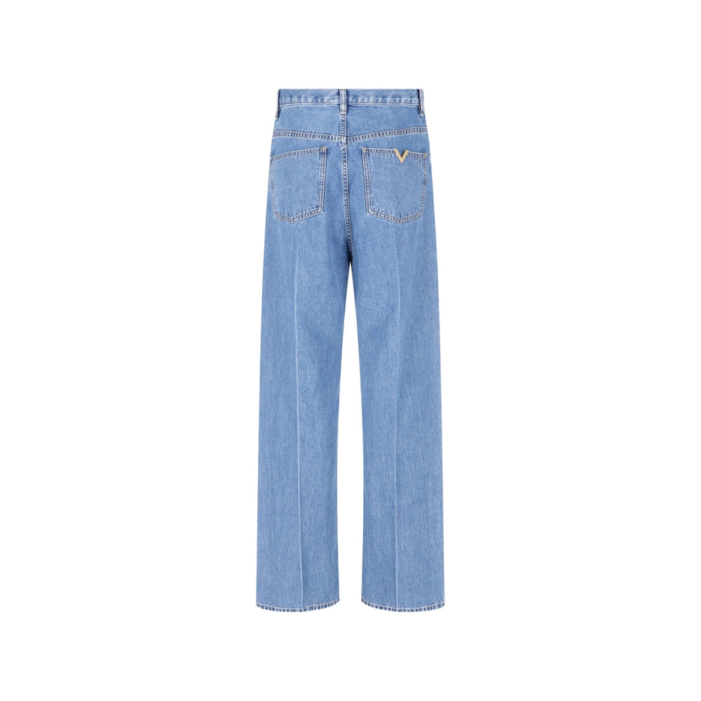 Valentino Blue Denim - Wide-Leg Jeans Men