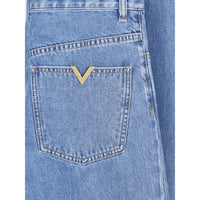Valentino Blue Denim - Wide-Leg Jeans Men