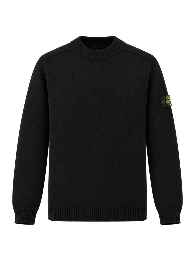 Stone Island Stone Island Men Rws Felted Wool Sweater With Raglan Sleeves
