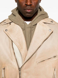 Golden Goose Men `Journey` Leather Jacket