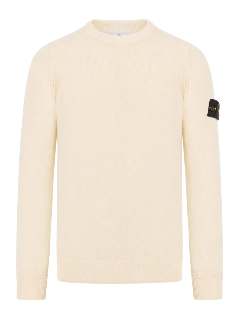 Stone Island Stone Island Men Melange Effect Sweater With Compass Logo