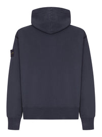 Stone Island Men Cotton Zip-Up Hoodie
