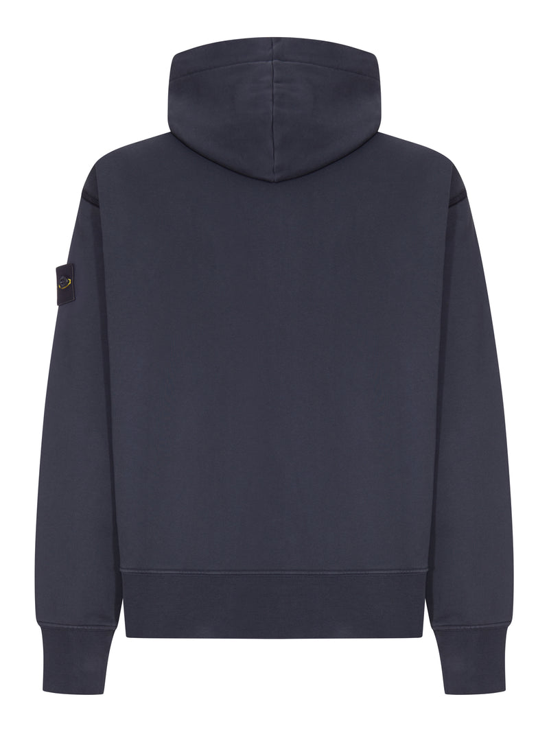 Stone Island Men Cotton Zip-Up Hoodie