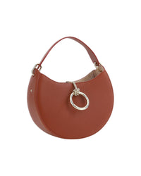 Chloe Leather Small Shoulder Bag with Gold Ring Closure4