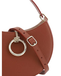 Chloe Leather Small Shoulder Bag with Gold Ring Closure8