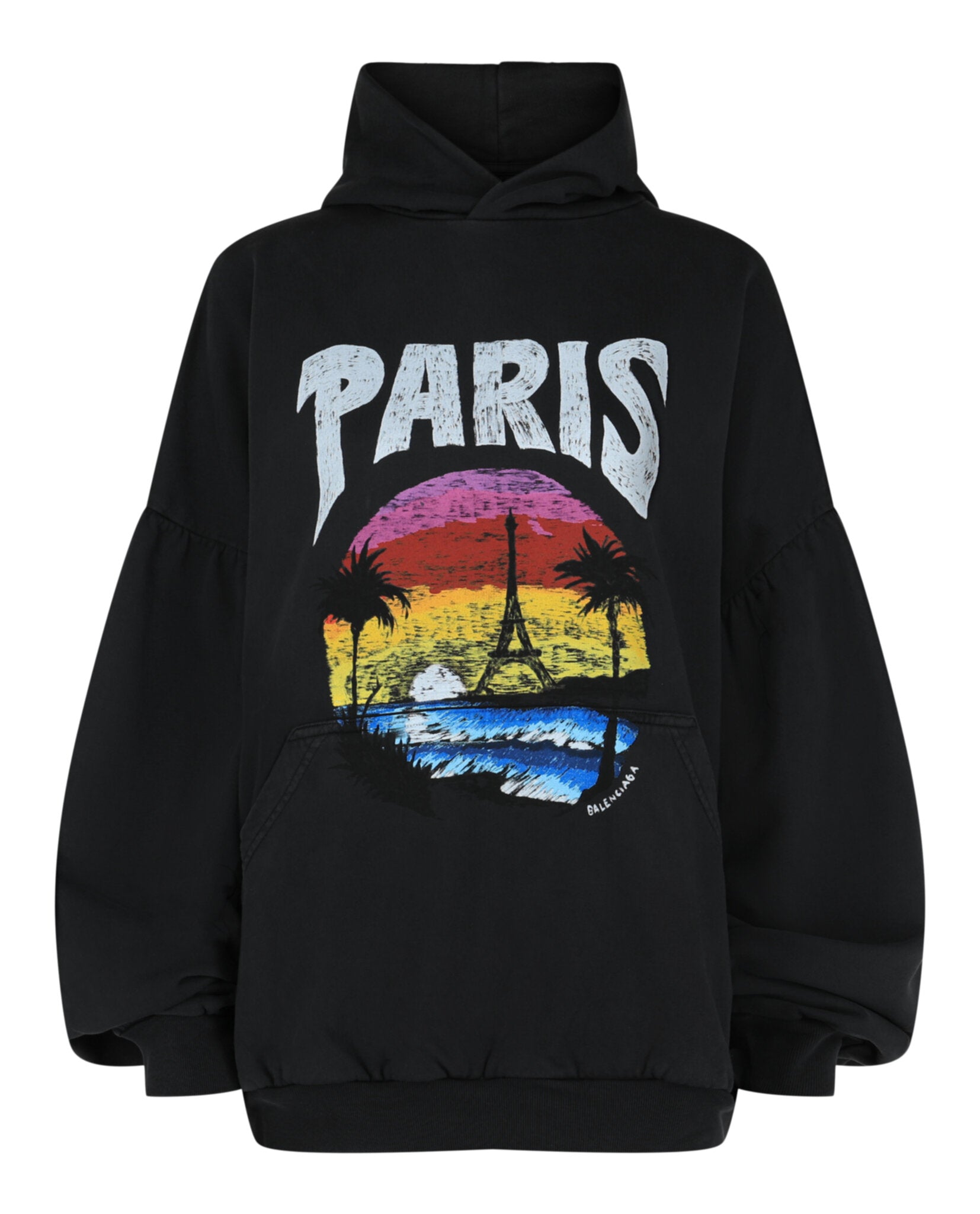 BALENCIAGA paris フーディー XS Balenciaga Womens Paris Tropical Round Hoodie – Bluefly