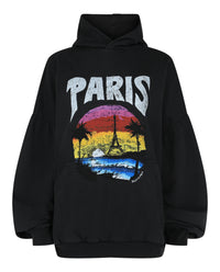 Balenciaga Womens Paris Tropical Round Hoodie