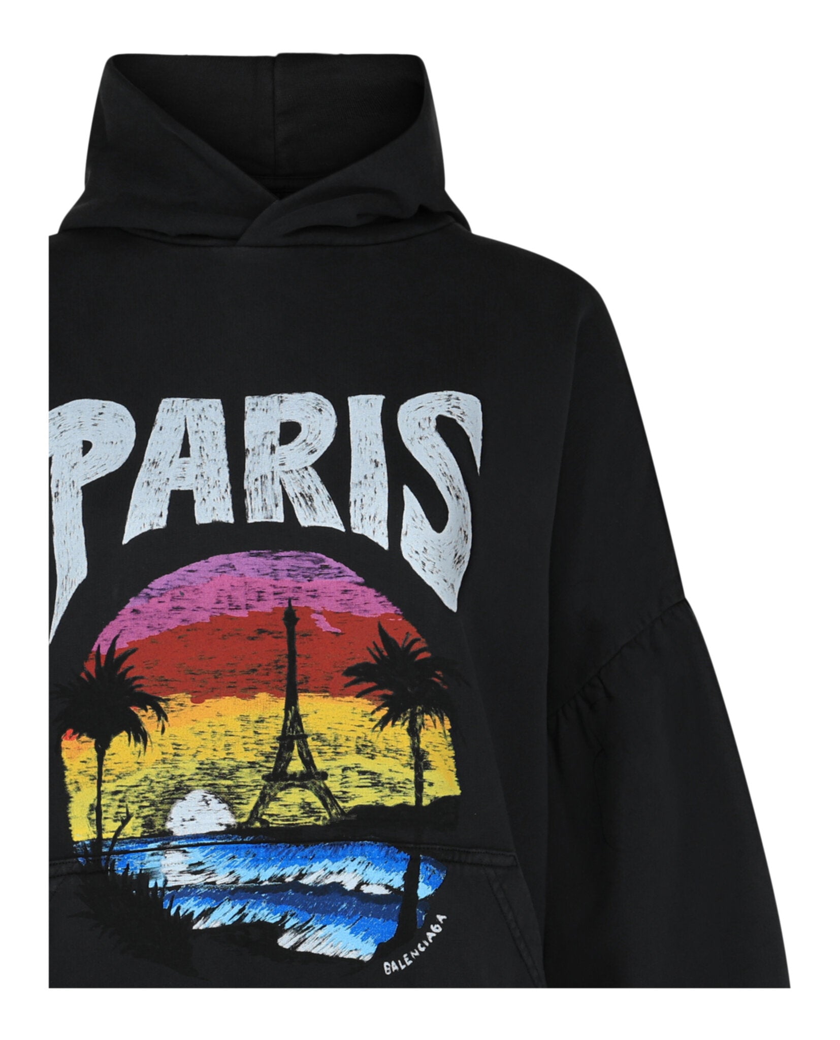 Balenciaga Womens Paris Tropical Round Hoodie – Bluefly