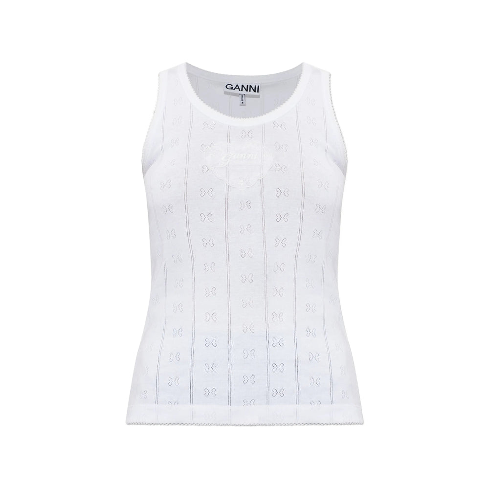 Ganni Ganni White Tops - Vests & Tank Tops Women